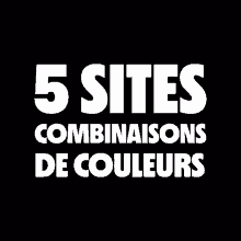 a black background with 5 sites combinaisons de couleurs in white letters