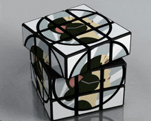 a rubik 's cube with a picture on it