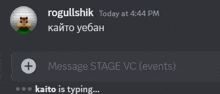 a screenshot of a message from rogullshk