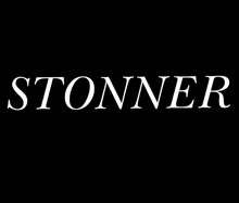 a black background with the word stonner in white