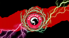 a logo for akallar sk is surrounded by lightning bolts