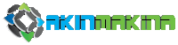 a logo for a company called akin makina with a blue and green logo