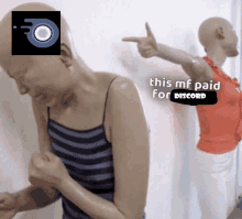 a woman is pointing at another woman who is crying and says this mf paid for discord