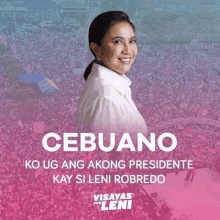 a picture of a woman with the words cebuano on it