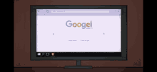 a computer monitor shows a google search page