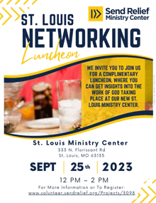 a poster for st. louis networking luncheon on september 25th 2023