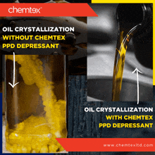 an advertisement for oil crystallization without chemtex ppd depressant