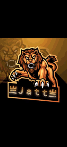 a picture of a lion with the name jatte written below it