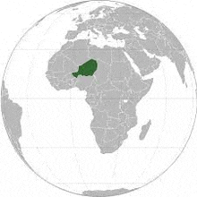 a map of africa on a globe showing the location of mali .