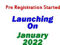 a sign that says pre registration started and launching on january 2022