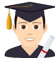 a man in a graduation cap and gown is holding a diploma