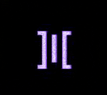 a purple letter ii is glowing in the dark .