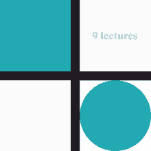 a poster that says 9 lectures and has a blue circle in the middle