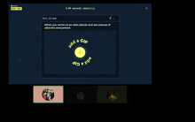 a computer screen shows a gif that says add a gif in the center