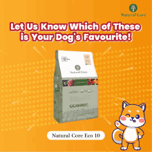 a bag of natural core eco 10 organic dog food