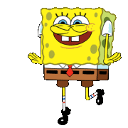 a cartoon drawing of spongebob squarepants wearing a tie