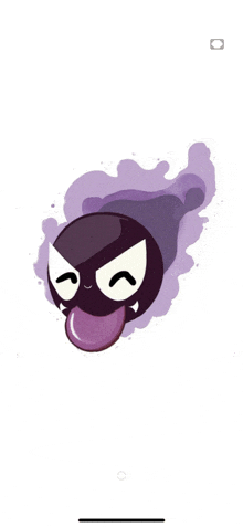 a cartoon ghost is sticking its tongue out .