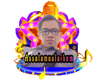 a picture of a man with glasses and the words assalamualaikum on the bottom