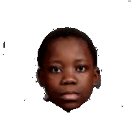 a close up of a child 's face against a white backdrop