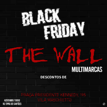 a black brick wall with the words black friday the wall written on it