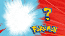 a pokemon logo with a question mark on it