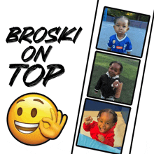 broski on top is written on a white background