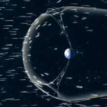 a computer generated image of the earth surrounded by a bubble in space