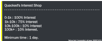 a screenshot of quacked 's interest shop showing the minimum time is 1 day