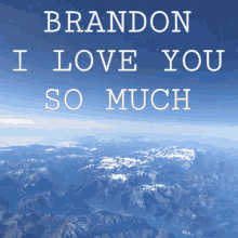 a poster that says brandon i love you so much on it