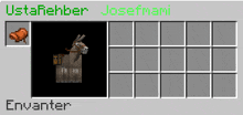 a screenshot of a donkey in a minecraft game called envanter