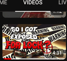 a video that says " so i got exposed " on it