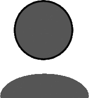 a gray circle with a black border and a shadow on a white background