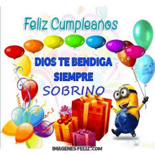 a feliz cumpleanos dios te bendiga siempre sobrino greeting card