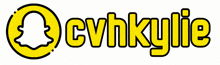 a logo for cvh kylie with a snapchat face