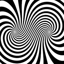 it is an optical illusion that looks like a swirl .