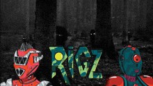 a poster with two robots and the word rigz on it