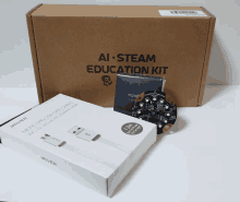 a box that says ' ai steam education kit ' on the top of it