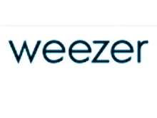 the word weezer is written in black on a white background