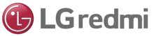 a logo for lg gredmi with a red circle in the middle