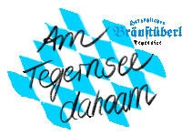 a blue and white checkered background with the words am tegensee dahaam