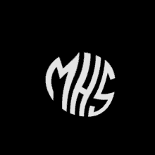 a black and white logo with the letter m in a circle .