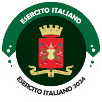 a logo for the esercito italiano with a coat of arms and the year 2024