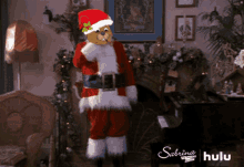 a poster for sabrina the teenage witch shows a santa claus