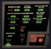 a computer screen shows the border alarm and protocol infection