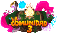 a logo for la comunidad 3 with a campfire