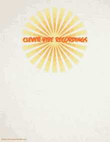 a logo for clever vibe recordings with a sunburst in the middle