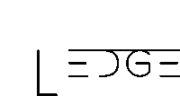 a black and white logo that says edge on it