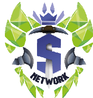 a logo for a company called network with a sword and a crown