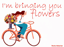 Art Card For Your Friends Bring You Flowers GIF