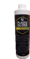 a bottle of plastic gloss glanzen sitting on a table